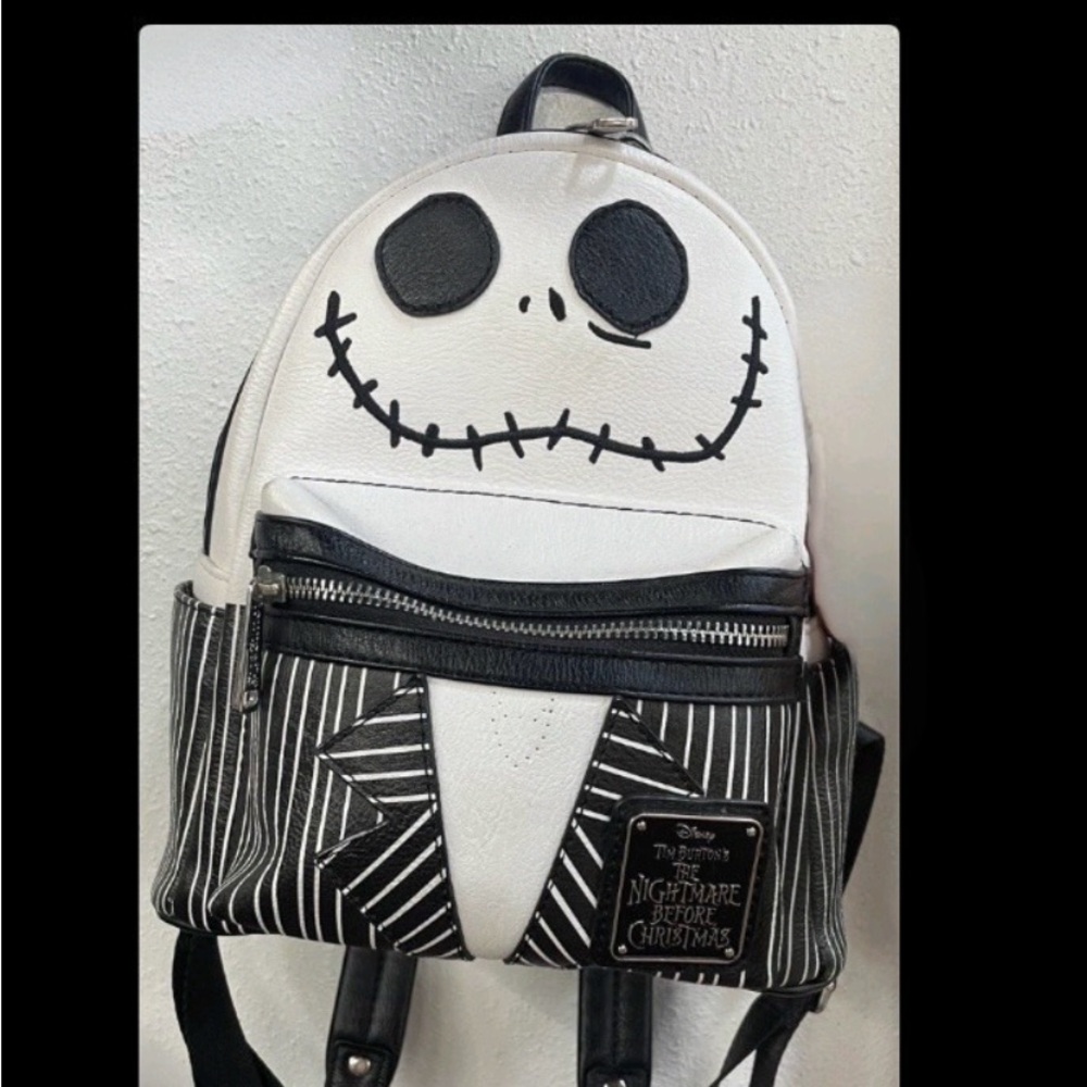 Disney Black and White Jack Skellington Backpack